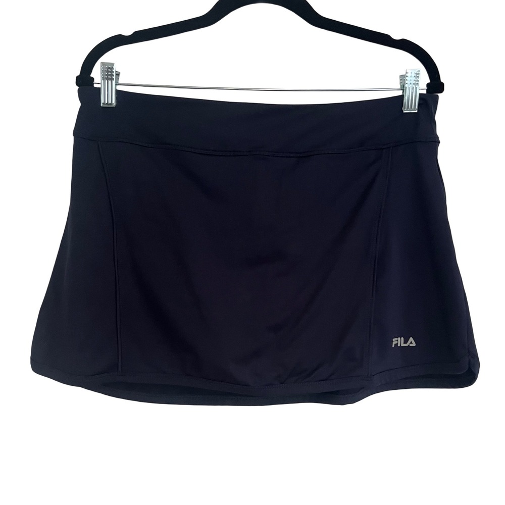FILA Athletic Skort Womens Large Navy Blue Excellent Zipper Pocket Tennis Golf